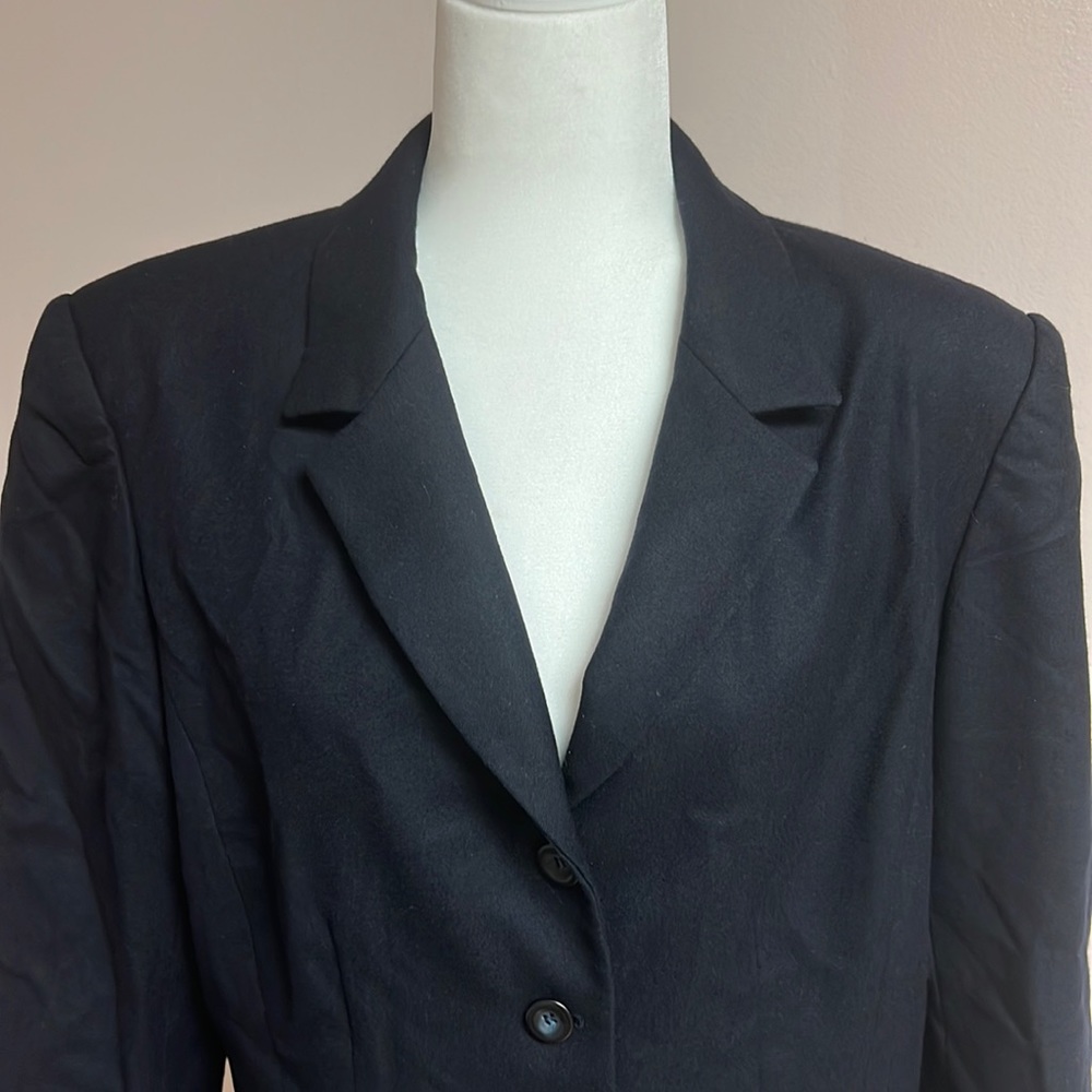 Liz Claiborne Navy Blue Wool Blazer Jacket size 14